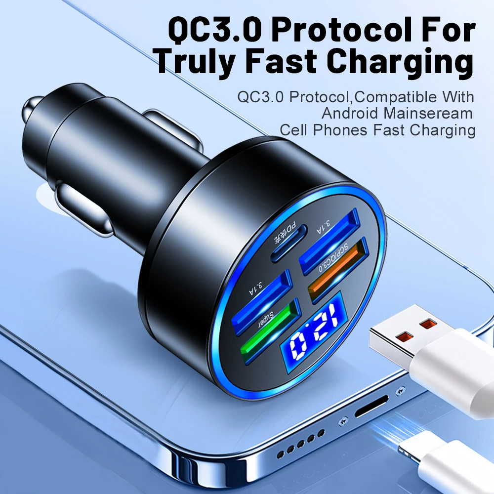 5-Port Universal SpeedCharge Car Adapter