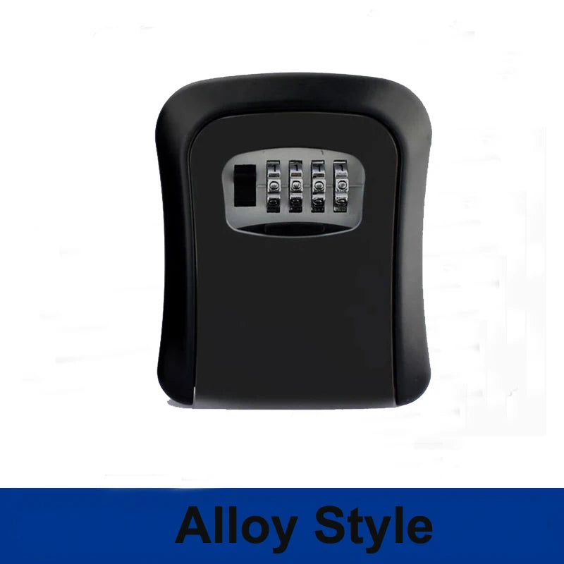 4 Digit Combination Key Lock Box Aluminum Wall Mounted Key Lockbox