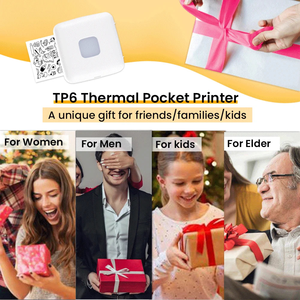 TP6 Pocket Sticker Printer,Portable 
