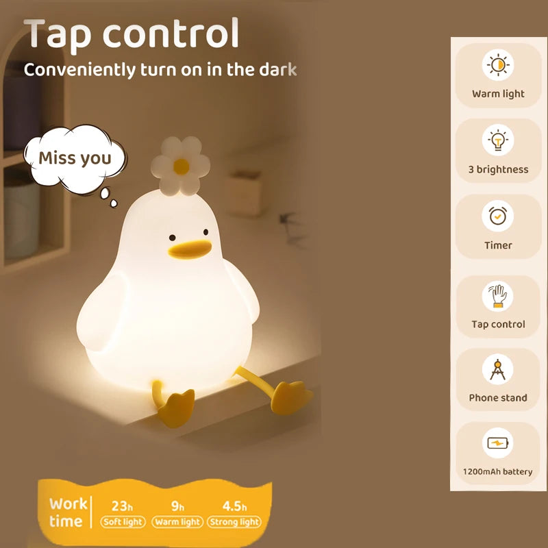 Duck Led USB Rechargeable Nightlights