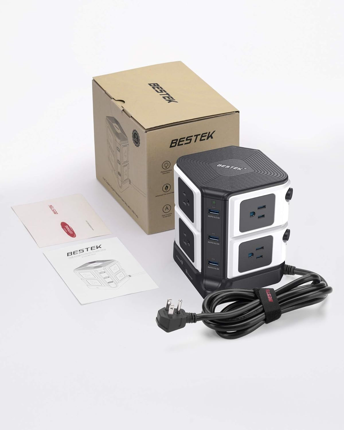 Power Tower with USB 8-Outlet 