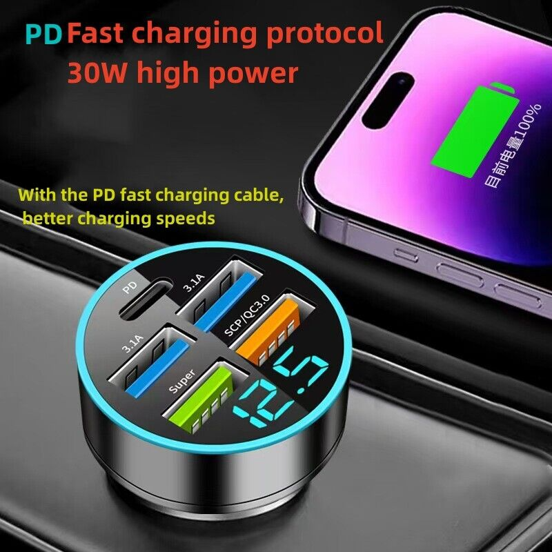 5-Port Universal SpeedCharge Car Adapter