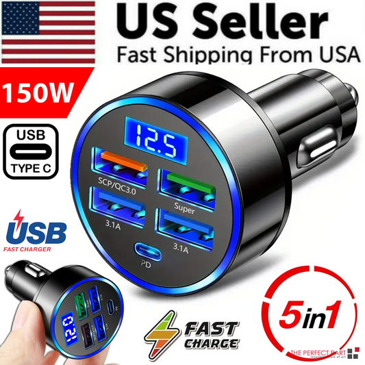 5-Port Universal SpeedCharge Car Adapter
