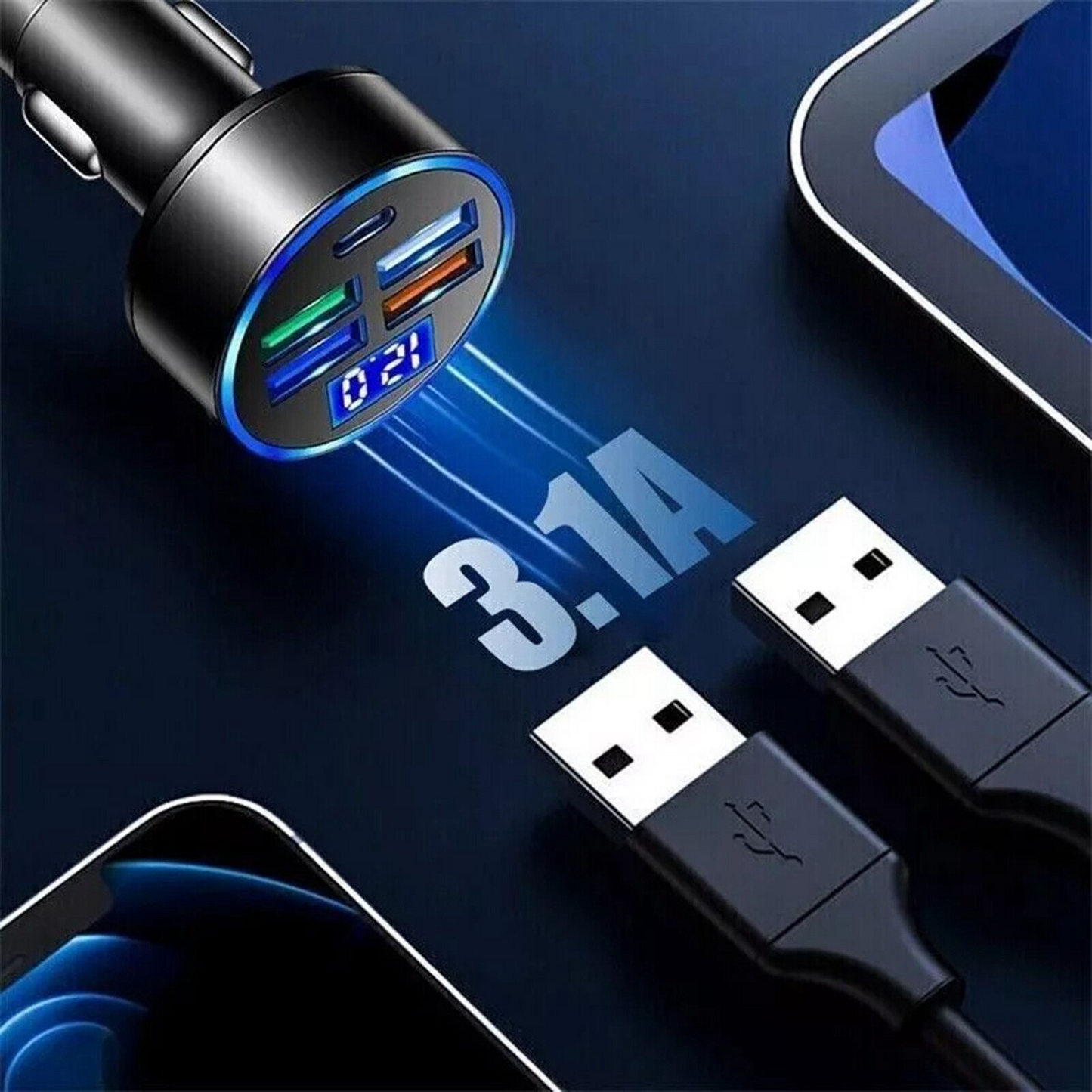 5-Port Universal SpeedCharge Car Adapter