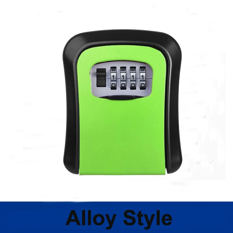 4 Digit Combination Key Lock Box Aluminum Wall Mounted Key Lockbox