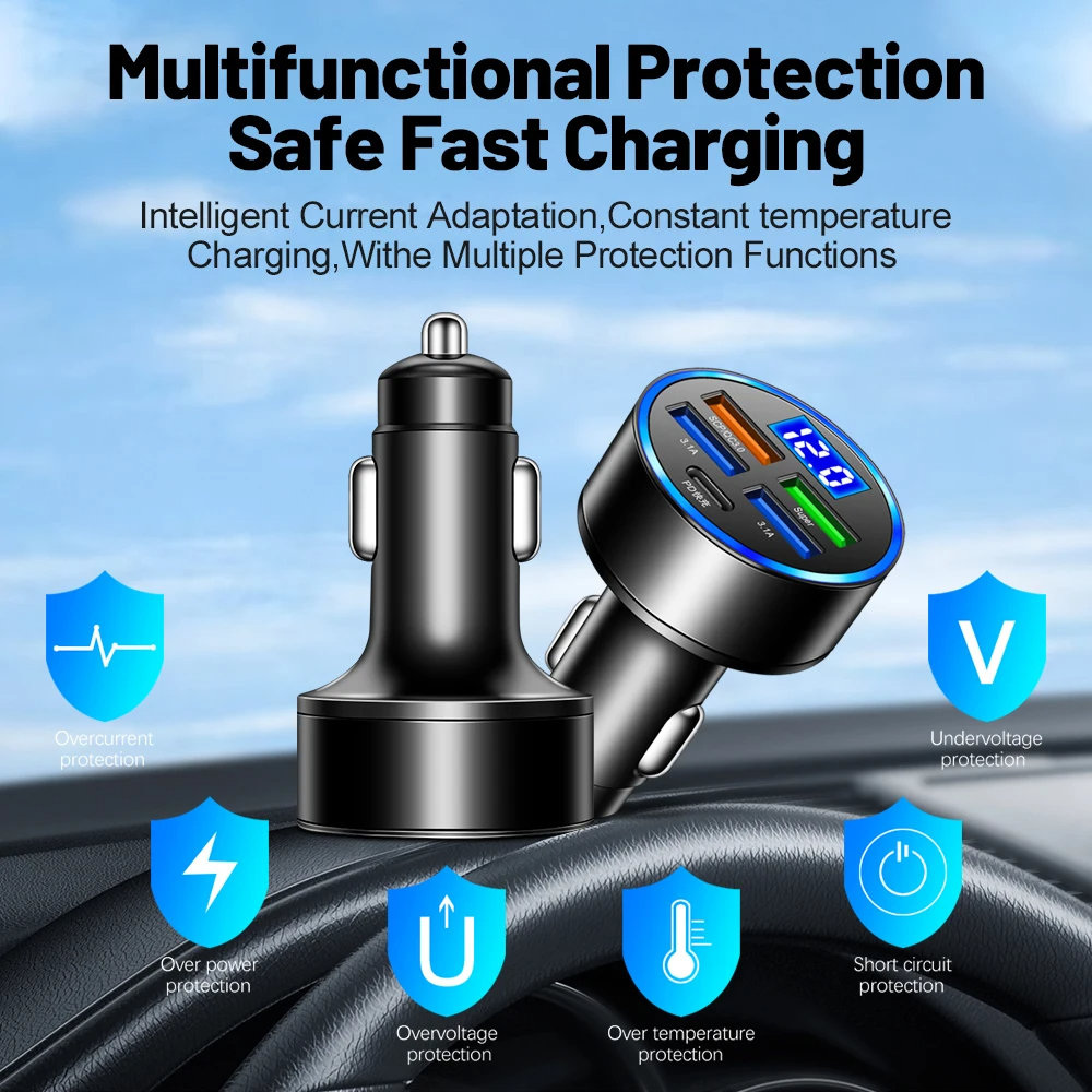 5-Port Universal SpeedCharge Car Adapter