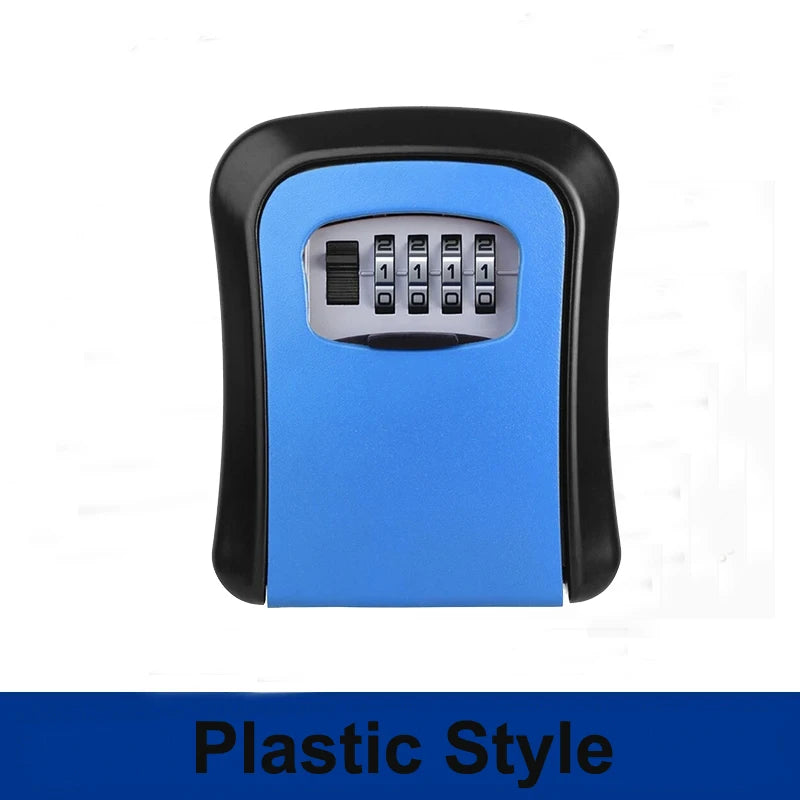 4 Digit Combination Key Lock Box Aluminum Wall Mounted Key Lockbox