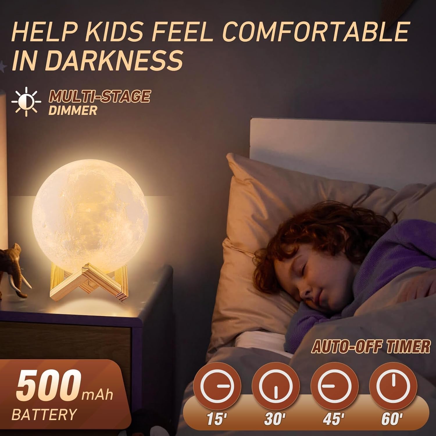 Moon Lamp- 16 Colors LED 