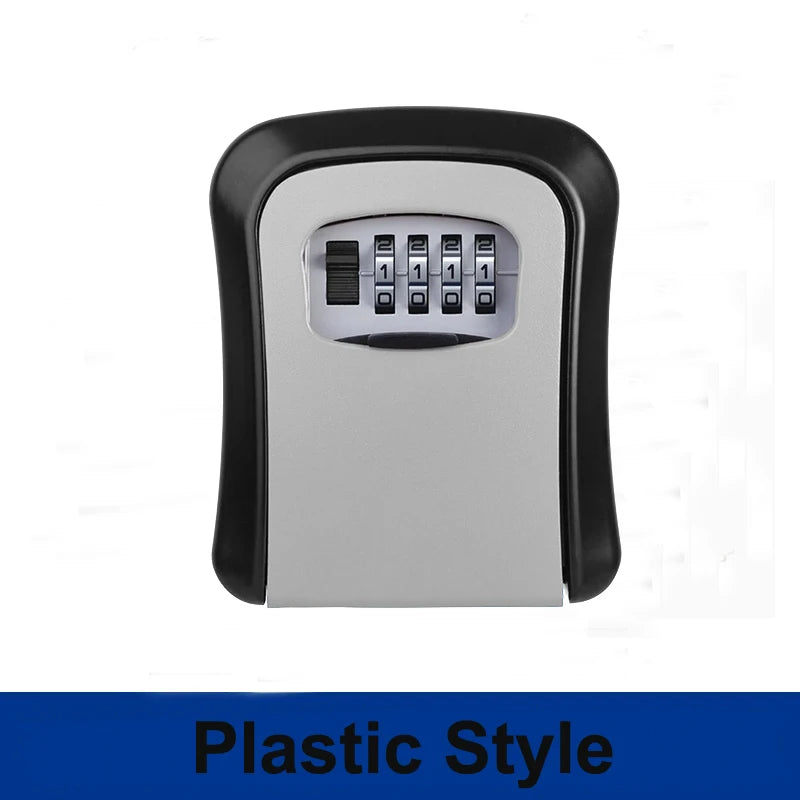 4 Digit Combination Key Lock Box Aluminum Wall Mounted Key Lockbox