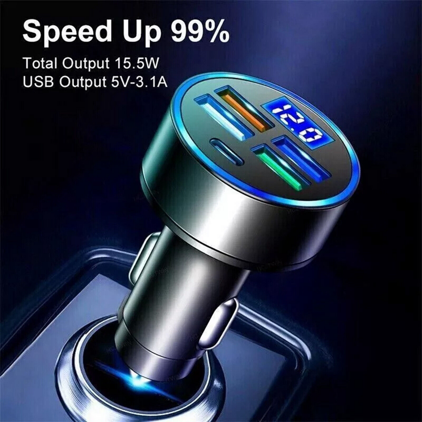 5-Port Universal SpeedCharge Car Adapter