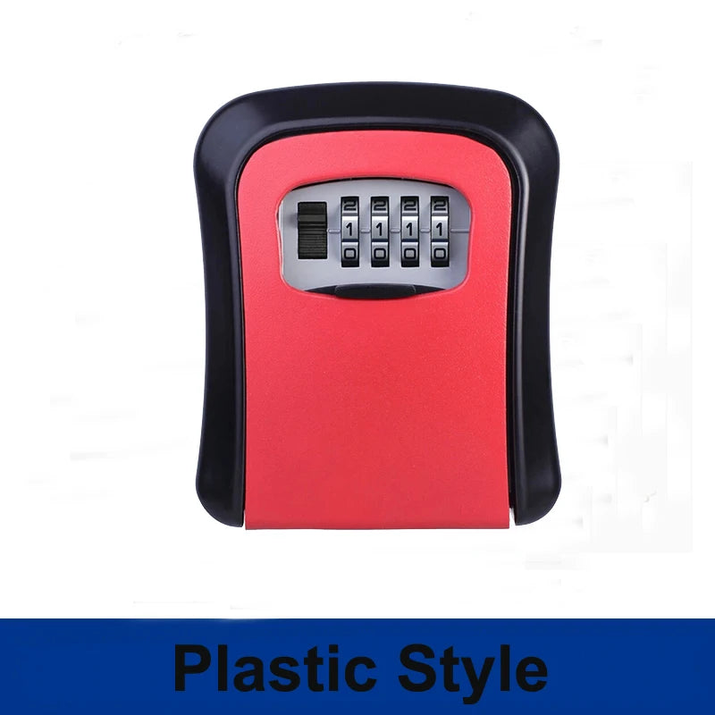 4 Digit Combination Key Lock Box Aluminum Wall Mounted Key Lockbox