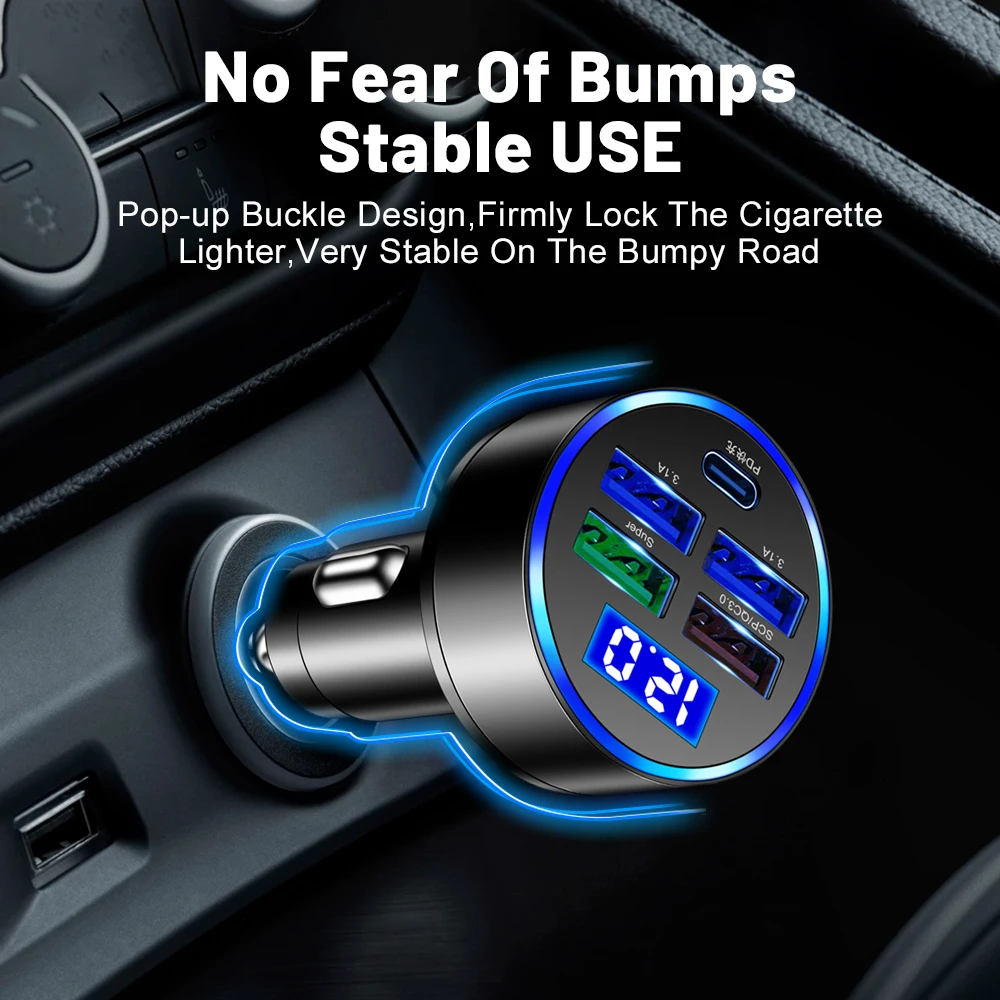 5-Port Universal SpeedCharge Car Adapter