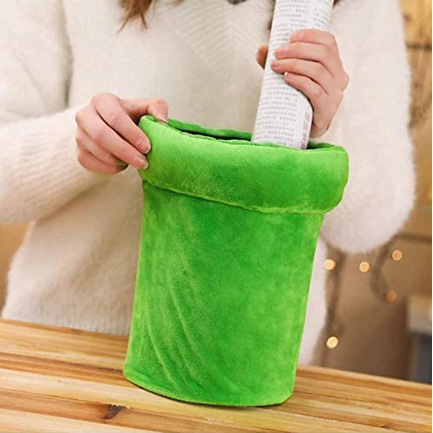 Piranha Plant Slippers with Pipe Pot Holder - Mushroom Loafers with Red Socks